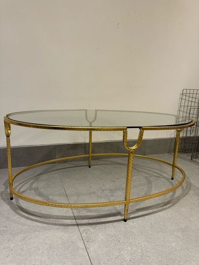 Gold coffee table with Glass Top