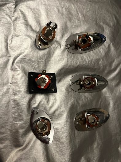 Guitar knobs Switchcraft jack socket neck plate knob for Stratocaster telecaster fender Jackson Ibanez esp Gibson charvel electric guitar parts accessories
