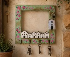 handcrafted wooden key holder