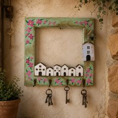 handcrafted wooden key holder