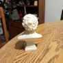 Vintage Genuine Signed 1987.Giannelli Musical Composer Alabaster Mini Bust of Schubert Made in Italy Image 3