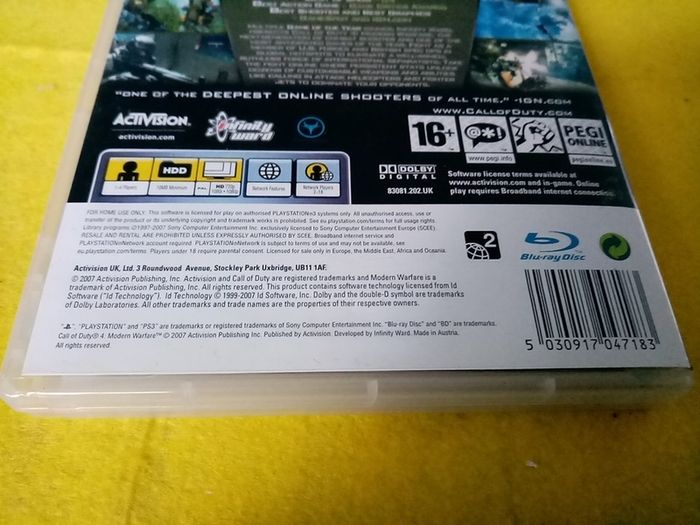 Call of Duty Modern Warfare 4 MW4 PlayStation 3 Ps3 Games Original