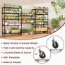 91cm x 46cm x 191cm Wire Storage Shelves with Wheels, NSF Certified 6-shelfs Heavy Duty Adjustable Kitchen Shelving Unit, Pantry Organizer Rack Rolling Metal Shelf for Garage Image 8