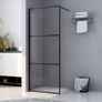 Walk-in Shower Wall with Clear ESG Glass Black 90x195 cm Image 7