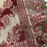 Pashmina - Decorative Red, gold and golden thread. Image 2