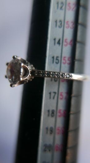 Authentic PANDORA 925 Sterling Silver Clear CZ Sparkling Crown Ring size P