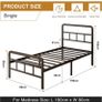 Single Bed Frame with Curved Headboard Image 7