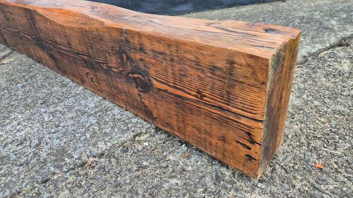 Solid Wood Rustic Fireplace Mantel Beam