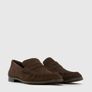UK 7 39/40 Schuh Lewis Chocolate Brown Suede Loafer Leather style Massimo Dutti Image 8