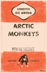 Arctic Monkeys - 02 Arena London 2011 - Rare Mini Print/Poster