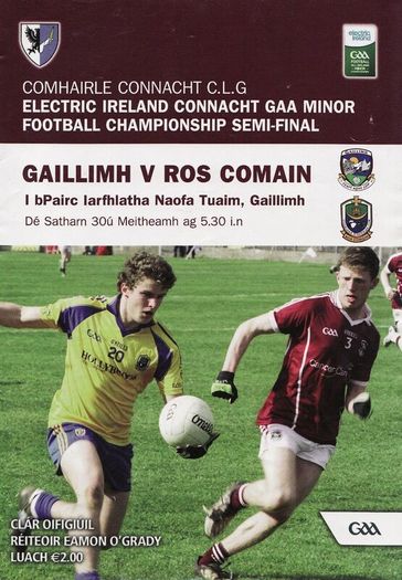 2012 Galway v Roscommon - GAA Connacht Minor Football Semi-Final Programme