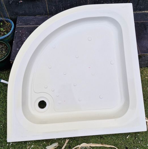 corner shower unit & stone base