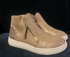 Girls gold ankle boots