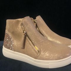 Girls gold ankle boots