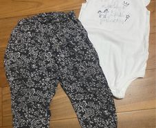 Carter's vest + NEXT harem trouser