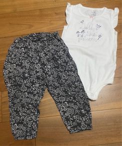 Carter's vest + NEXT harem trouser