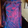 save the queen top long sleeve turquoise and raspberry pink blouse top M Image 2