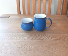 Denby Imperial Blue Jug & Sugar bowl