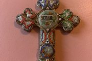 Antique Micro Mosaic Crucifix