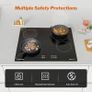 4 Burner Electric Ceramic Hob, 6000W Built-in Electric Hob, 9 Power Levels, Timer, Child Lock, Pause Function, Residual Heat Indicator, Hardwired Image 3