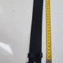 Men's Black Leather belt with gold tone metal buckle Image 2