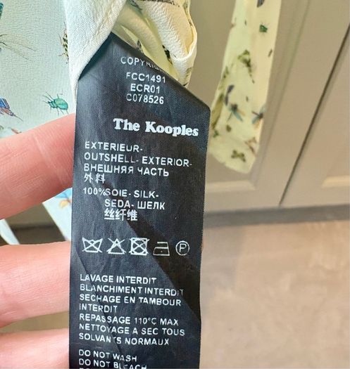 The Kooples 100% silk shirt