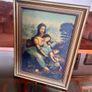 Early 20th Century Vintage Framed Religious Art Lithograph Print Image 5