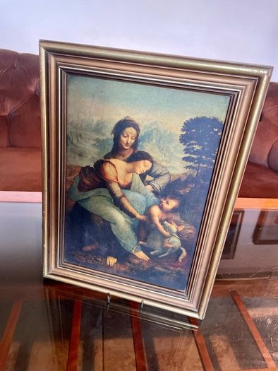 Early 20th Century Vintage Framed Religious Art Lithograph Print