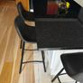 Set of 4 EZ Living Black and grey KItchen Island Stools Image 2