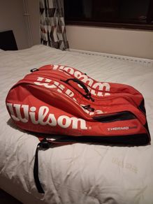 Wilson Tour Thermo Guard Tennis Racket Bag  3 Compartment  Red/Black