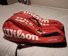 Wilson Tour Thermo Guard Tennis Racket Bag  3 Compartment  Red/Black