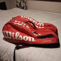 Wilson Tour Thermo Guard Tennis Racket Bag  3 Compartment  Red/Black