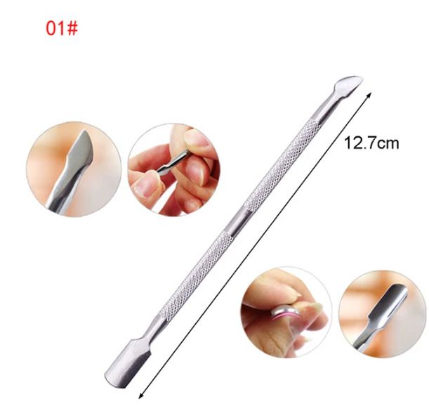 Double Head Cuticle Pusher Dead Skin Remover