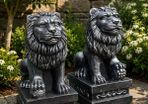 Garden lion statues