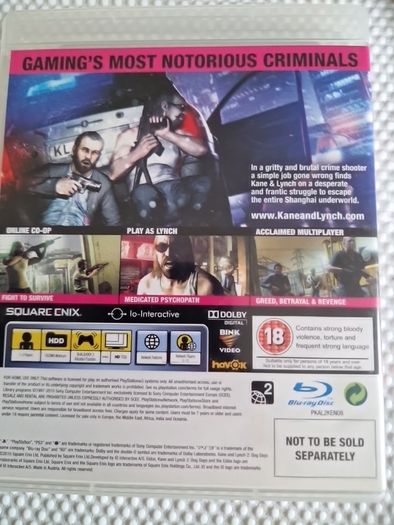 Kane & Lynch Dog Days 2 Limited Edition PlayStation3 Ps3 Games Original