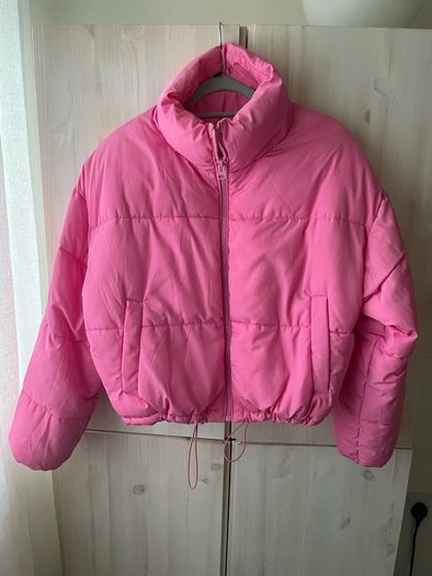 H&M pink puffer coat