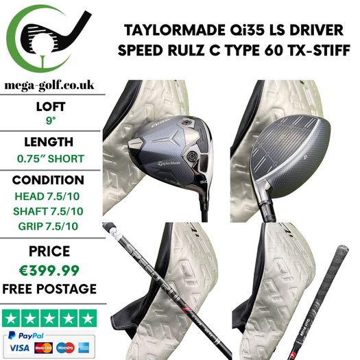 Taylormade Qi35 Ls Driver / 9 Degree / Speed Rulz C Type 60 TX-Stiff