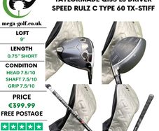 Taylormade Qi35 Ls Driver / 9 Degree / Speed Rulz C Type 60 TX-Stiff
