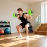 20kg Four-In-One Adjustable Weight Dumbbells Set, Barbell, Kettlebell, Push Up Stand - Green Image 2