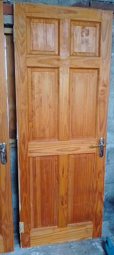 5 Solid Wood Pine Interior Doors Standard Size (Inc. 2 Glass Panels)