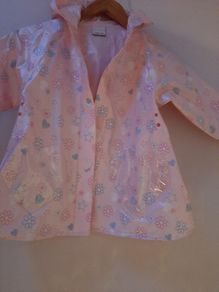 new childs pink rain coat with hood