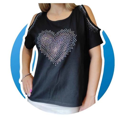 Tops Women Coldshoulder heart