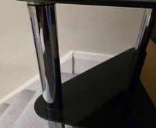 Glass corner tv unit
