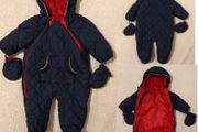 Waterproof Fleece lined hooded SnowSuit &amp; Mitten set