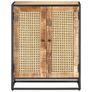 Sideboard 60x35x75 cm Rough Mango Wood and Natural Cane Image 5