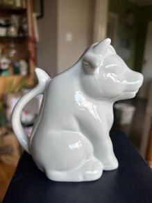 Cream & Milk Porcelain Cow Jug
