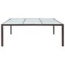 Garden Dining Table Brown 200x200x74 cm Poly Rattan Image 4