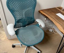 Herman Miller Mirra 2, Fully Loaded, Turquoise/White, Genuine
