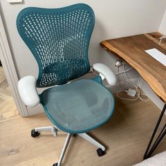 Herman Miller Mirra 2, Fully Loaded, Turquoise/White, Genuine