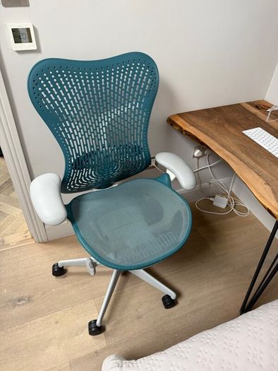 Herman Miller Mirra 2, Fully Loaded, Turquoise/White, Genuine